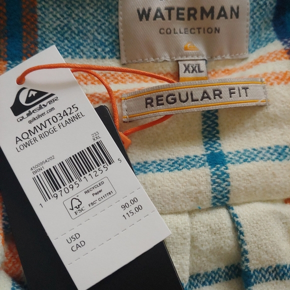 QUIKSILVER NEW Lower Ridge Flannel Shirt - Picture 10 of 11